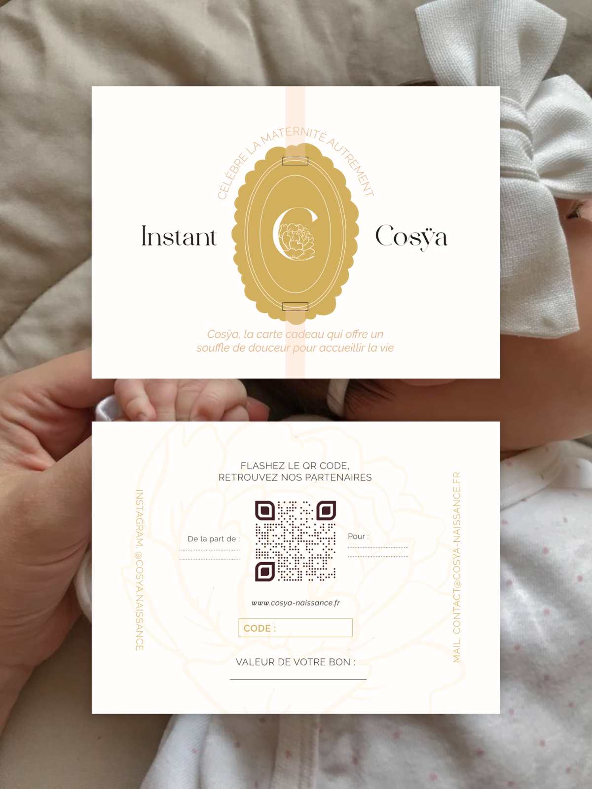 Carte Cadeau de naissance COSYA - Moutarde