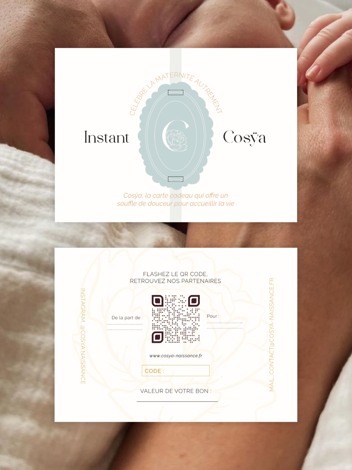 Carte Cadeau de naissance COSYA - Bleue