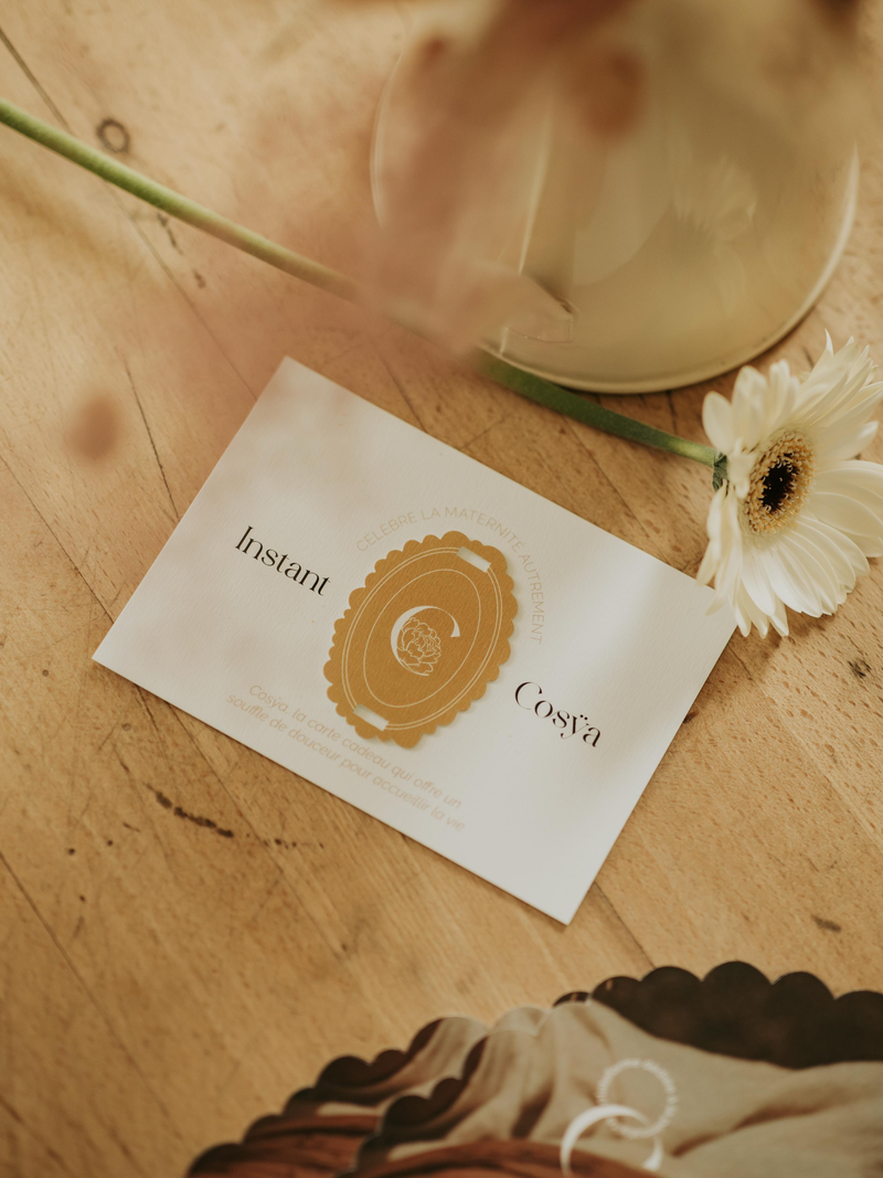 Carte Cadeau de naissance COSYA - Moutarde